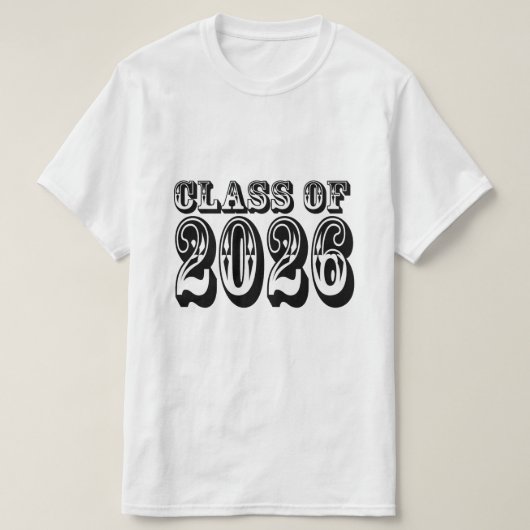 Westerne klasse van 2026 Afstuderen T-shirt (Design voorkant)