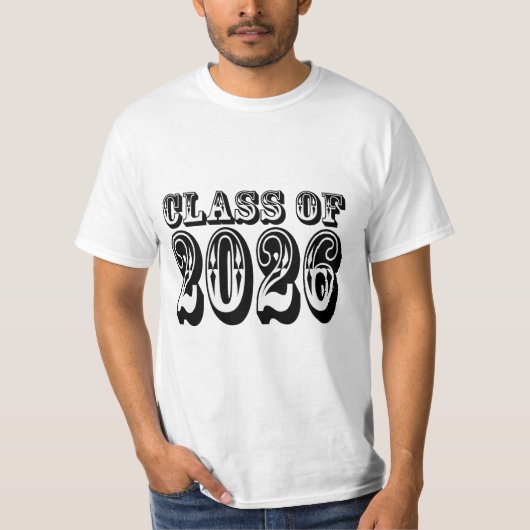 Westerne klasse van 2026 Afstuderen T-shirt (Voorkant)