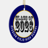 Westerne Klasse van 2026 Foto Afstuderen Keramisch Ornament (Rechts)