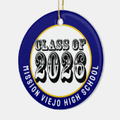 Westerne Klasse van 2026 Foto Afstuderen Keramisch Ornament (Links)