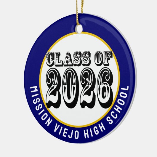 Westerne Klasse van 2026 Foto Afstuderen Keramisch Ornament (Links)