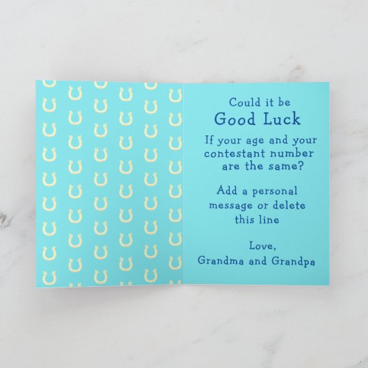 Westerne kleine cowboy 4e verjaardag rodeo custom kaart (Binnen)