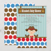Westerne kleine Cowboy Baby Shower-uitvindingen Kaart (Voorkant / Achterkant)