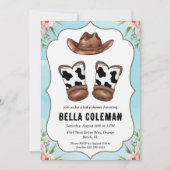 westerne kleine cowboy babyshower uitnodigingen (Voorkant)