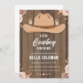 westerne kleine cowboy babyshower uitnodigingen (Voorkant / Achterkant)