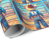 Westerne kleine cowboy eerste verjaardag rodeo cus cadeaupapier (Rol Hoek)