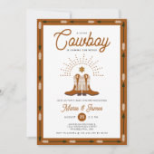 Westerne kleine cowboy rodeo foto Baby shower Kaart (Voorkant)