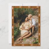 Westerne kleine cowboy rodeo foto Baby shower Kaart (Achterkant)