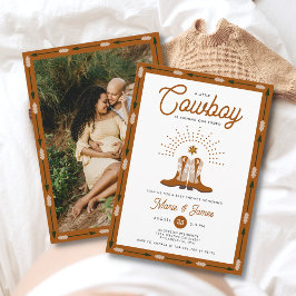 Westerne kleine cowboy rodeo foto Baby shower Kaart