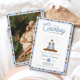 Westerne kleine cowboy rodeo foto jongen Baby show Kaart