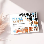 Westerne Kleine Cowboy Rodeo Party Luier Raffle Informatiekaartje
