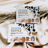 Westerne Kleine Cowboy Rodeo Party Luier Raffle Informatiekaartje