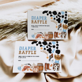 Westerne Kleine Cowboy Rodeo Party Luier Raffle Informatiekaartje