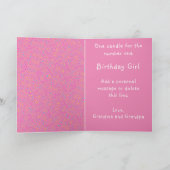 Westerne kleine cowgirl eerste verjaardag custom kaart (Binnen)