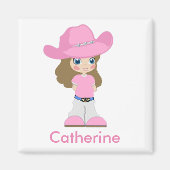 Westerne kleine Cowgirl Magneet (Voorkant)