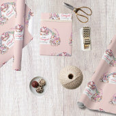 Westerne kleine cowgirl roze kust Baby shower Cadeaupapier