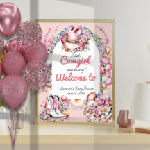 Westerne kleine cowgirl roze kust Baby shower