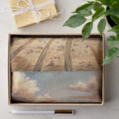 Westerne kleine stad in Wild West Prairie Tissuepapier (Geschenk)