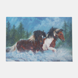 westerne klepmat voor "regenpaarden" deurmat