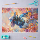 Westerne Kleur Gewassen Cowboy Vogel Decoupage Tissuepapier (Craft)