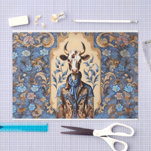 Westerne Koe Art Decoupage Craft Tissuepapier (Craft)