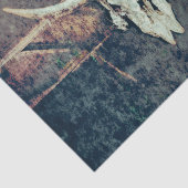 Westerne Koe Blauwgroen bruine textuur Tissuepapier (Detail)