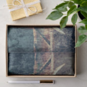 Westerne Koe Blauwgroen bruine textuur Tissuepapier (Geschenk)