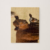 Westerne Koe en kalf Legpuzzel (Verticaal)