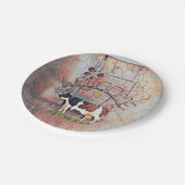 Westerne Koe Oostenrijk Papieren Bordje (Gekanteld)