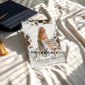 Westerne Koe Print Foto Afstudeerfeest Kaart