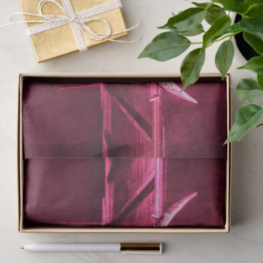 Westerne Koe Rood witte grunge textuur Tissuepapier (Geschenk)