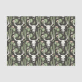 Westerne Koe Schedel en cactus Tissuepapier (Voorkant)