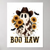 Westerne Koe Spot Spooky Ghost Boo Haw Poster (Voorkant)