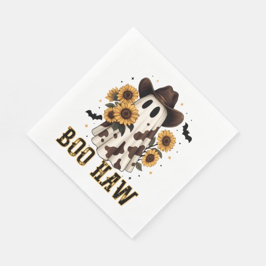Westerne Koe Spot Spooky Ghost Boo Haw Servet (Hoek)