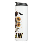 Westerne Koe Spot Spooky Ghost Boo Haw Thermosbeker (Geroteerd rechts)