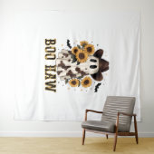 Westerne Koe Spot Spooky Ghost Boo Haw Wandkleed (In Situ (horizontaal))