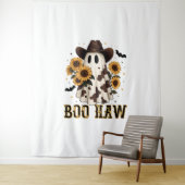 Westerne Koe Spot Spooky Ghost Boo Haw Wandkleed (In situ)