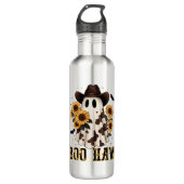 Westerne Koe Spot Spooky Ghost Boo Haw Waterfles (Voorkant)