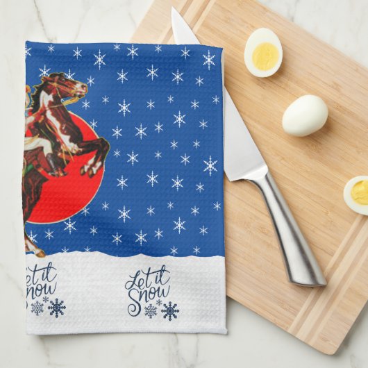 Westerne koeweitse paardenfokkerij theedoek (Quarter Fold)