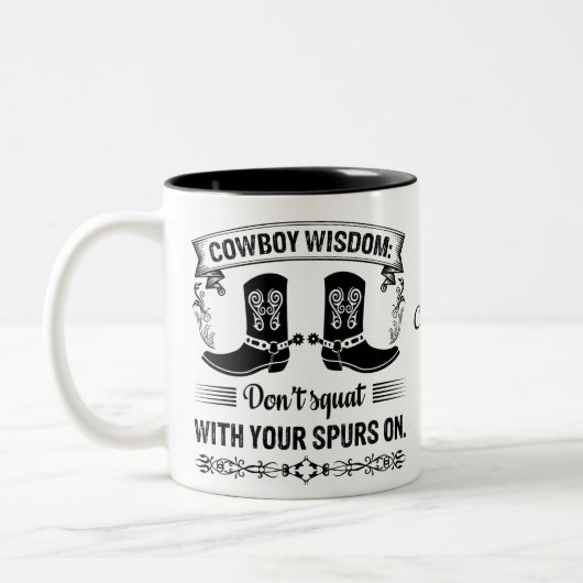 Westerne koffie Mok, gepersonaliseerde cowboy Mok (Links)