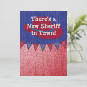 Westerne kondiging van de Baby van Cowboy Sheriff Aankondiging (Staand voorkant)