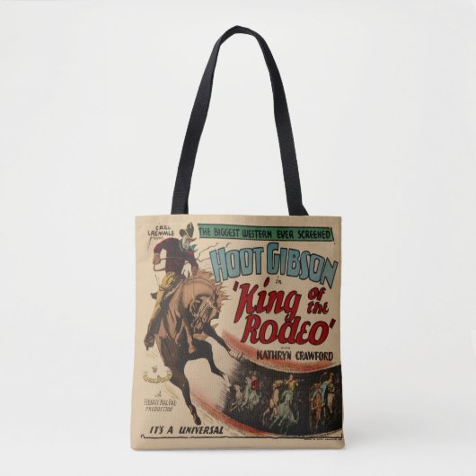  Westerne koning van de Rodeo Bronc Rider Tote Bag (Voorkant)