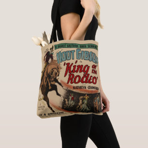  Westerne koning van de Rodeo Bronc Rider Tote Bag
