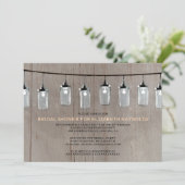 Westerne Koord Lichten Bridal Shower Invitations Kaart (Staand voorkant)
