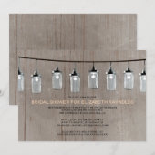 Westerne Koord Lichten Bridal Shower Invitations Kaart (Voorkant / Achterkant)