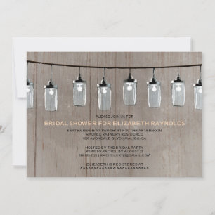 Westerne Koord Lichten Bridal Shower Invitations Kaart