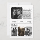 Westerne kranten bruiloft uitnodiging (Achterkant)