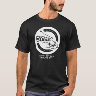 Westerne kruising van Iowa Subaru (donker) T-shirt