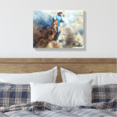 Westerne kunst, cowboy, paarden, rodeo Canvas afdr (Insitu (Slaapkamer))