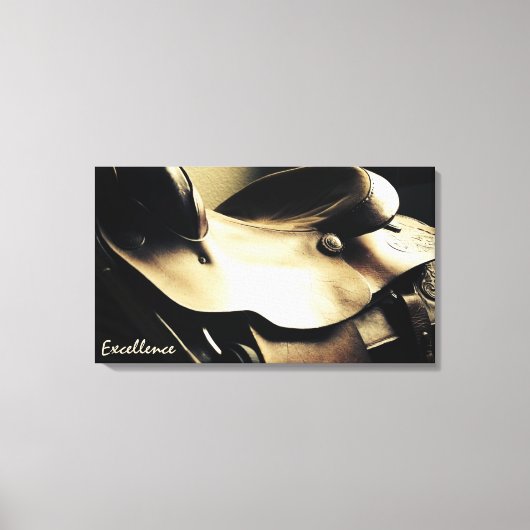 Westerne kunst, Cowboy Saddle, Excellentie Canvas Afdruk (Voorkant)